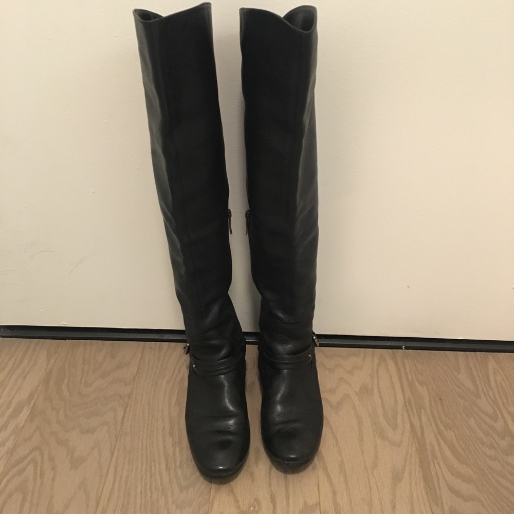 Via Spiga over the knee black leather boots
